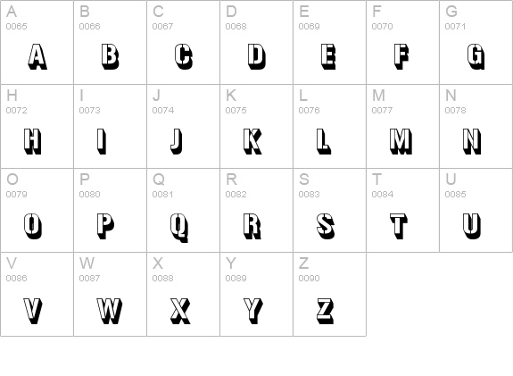 Gunplay 3D uppercase A-Z preview