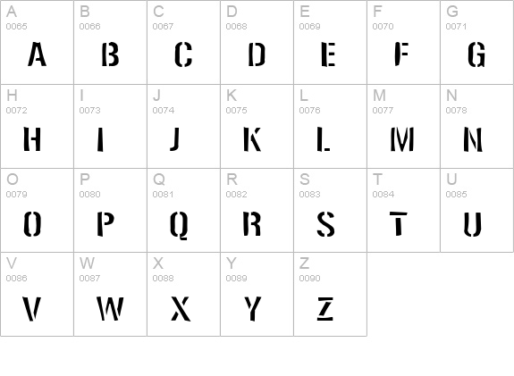 Gunplay Gaunt uppercase A-Z preview