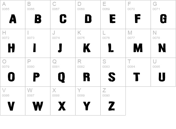 Gunplay Ink uppercase A-Z preview