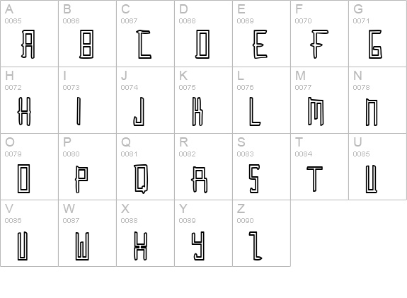 Gunther uppercase A-Z preview