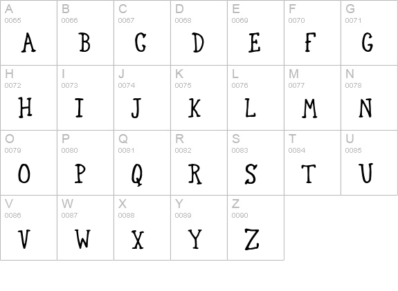 Gurnsey20 uppercase A-Z preview