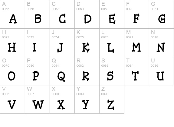 GweetHmkBold uppercase A-Z preview