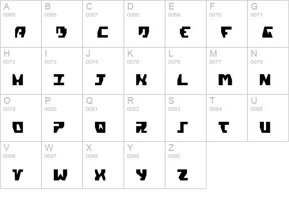 Gyrfalcon Condensed uppercase A-Z preview