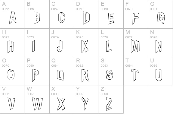GyrlLovesBoy uppercase A-Z preview