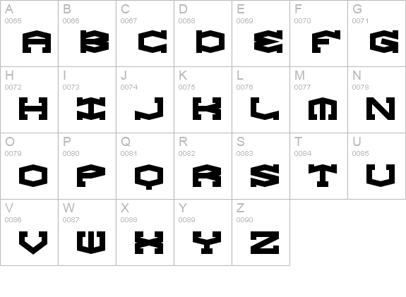 Gyrose BRK uppercase A-Z preview