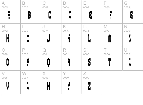 Gyrose Squeeze BRK uppercase A-Z preview