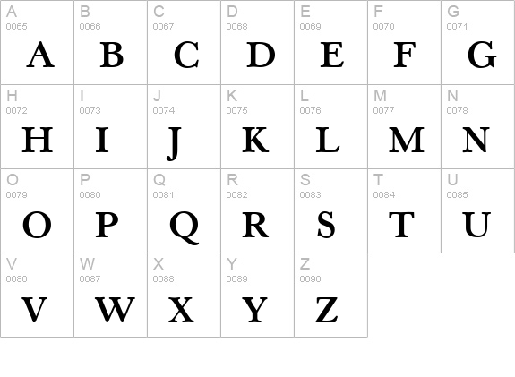H790-Roman-Bold uppercase A-Z preview