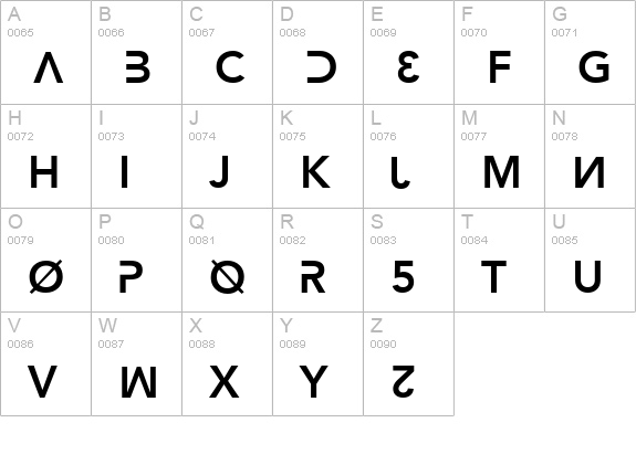 Hacker Argot uppercase A-Z preview
