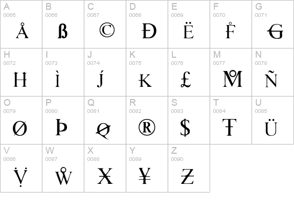 Hackers uppercase A-Z preview
