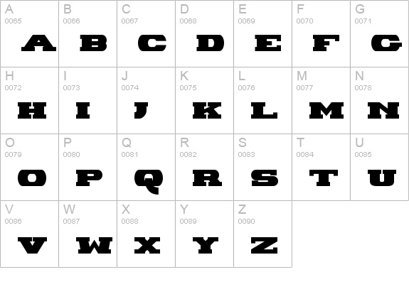 Hackney Block uppercase A-Z preview