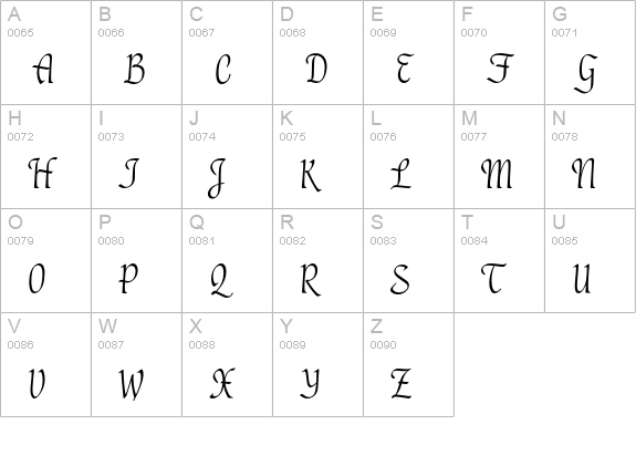 Hadfield Std uppercase A-Z preview