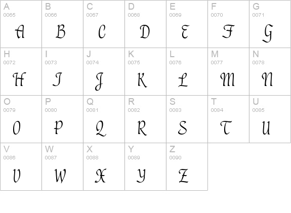 HadfieldEF uppercase A-Z preview