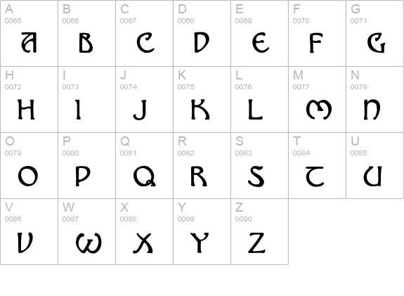 Hadley uppercase A-Z preview