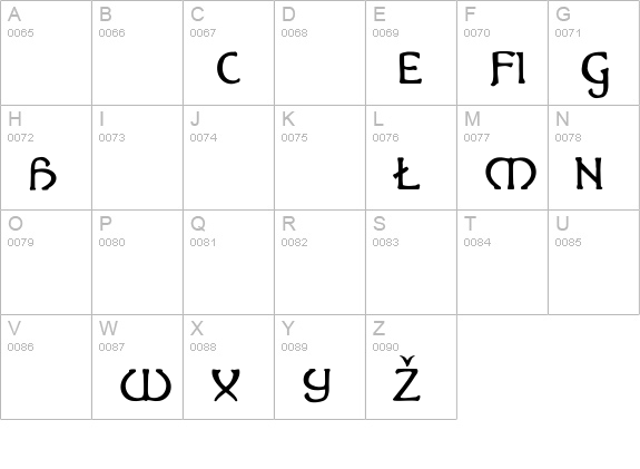 Hadley Alts uppercase A-Z preview
