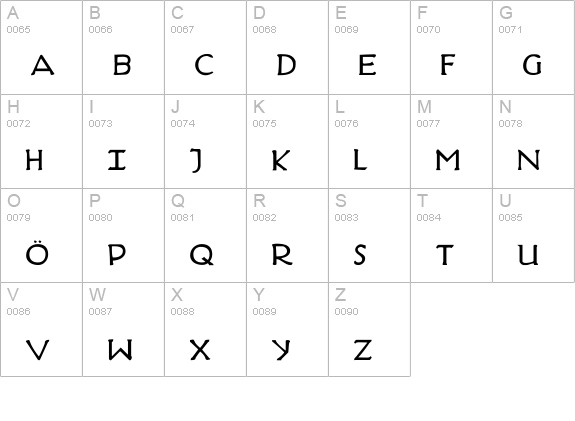 Hadriatic Bold uppercase A-Z preview