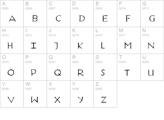 Hadriatic Extended uppercase A-Z preview