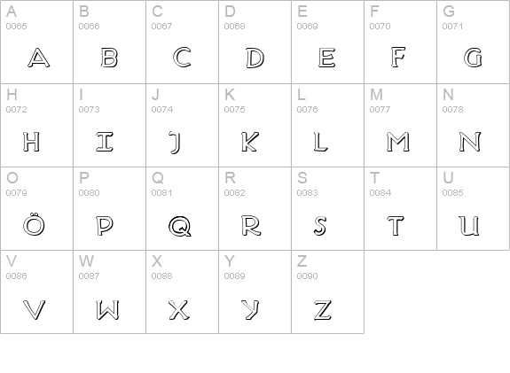 Hadriatic Shadow uppercase A-Z preview
