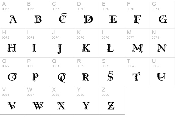 Haight-Ashbury Poster Normal uppercase A-Z preview