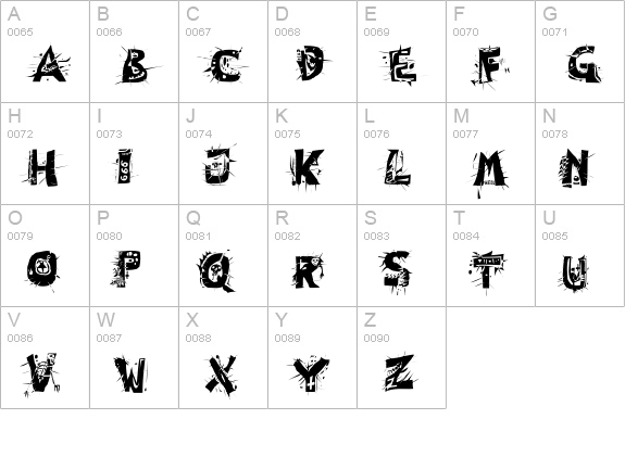 Hair of the dog uppercase A-Z preview