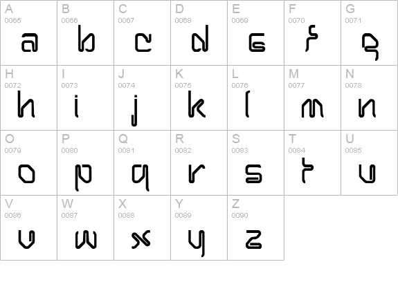 Hairpin-Normal uppercase A-Z preview