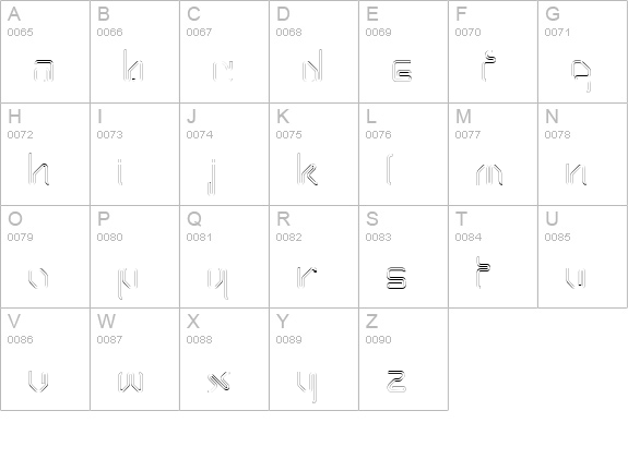 Hairpin Regular uppercase A-Z preview