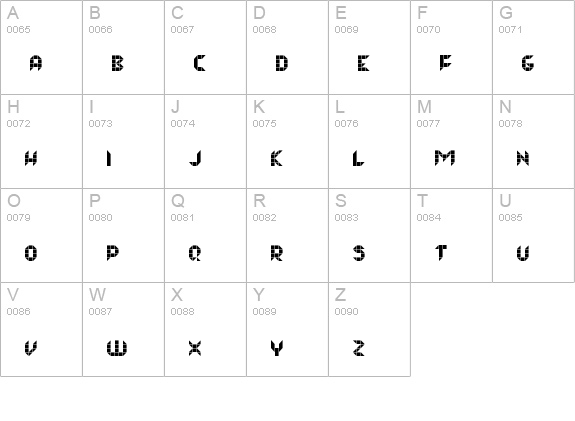 Half Project Logo uppercase A-Z preview