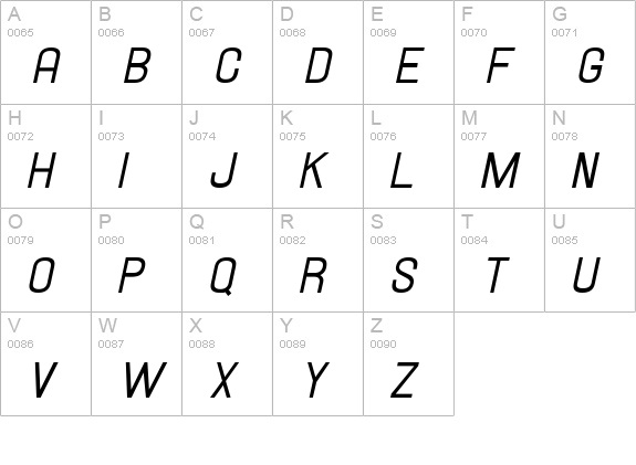 Hallandale Italic JL uppercase A-Z preview
