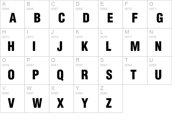 HallmarkeCondBlack uppercase A-Z preview
