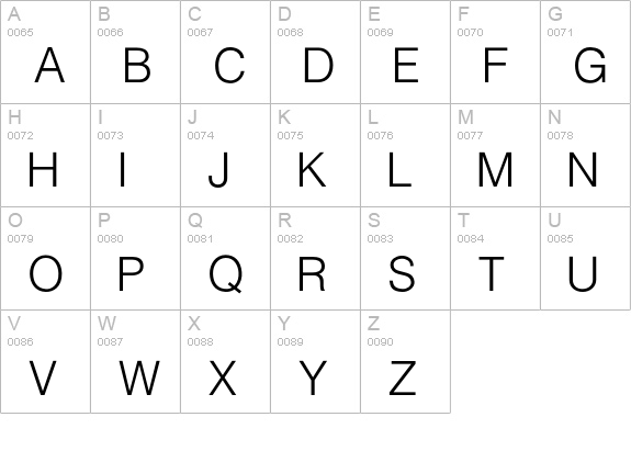 HallmarkeLight uppercase A-Z preview