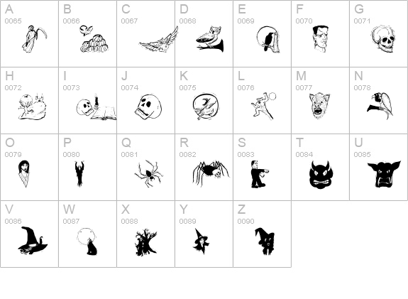 HalloweenTwo uppercase A-Z preview