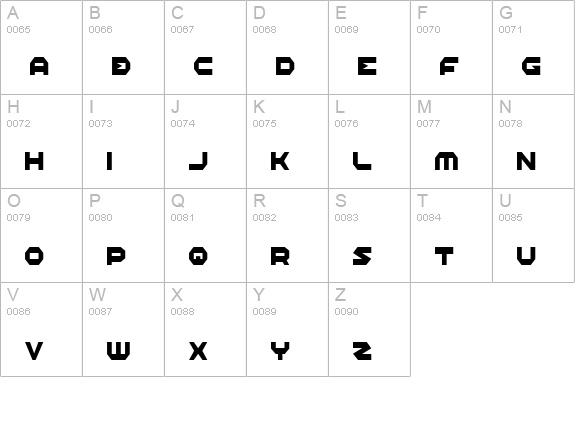 Halo Condensed uppercase A-Z preview