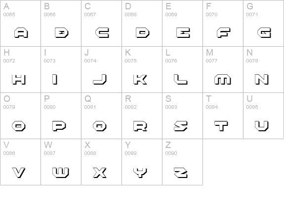 Halo Shadow uppercase A-Z preview