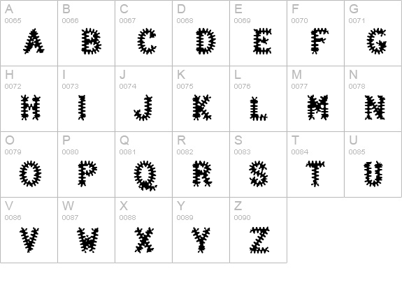 Halter Antigenic uppercase A-Z preview