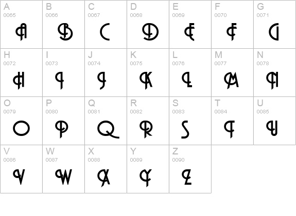 Haman Bold uppercase A-Z preview