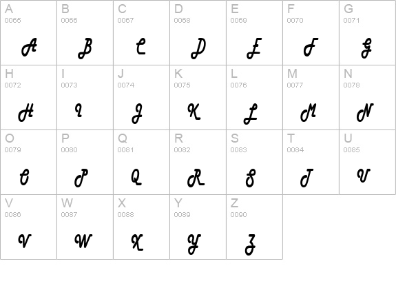 HamburgerCondensed uppercase A-Z preview