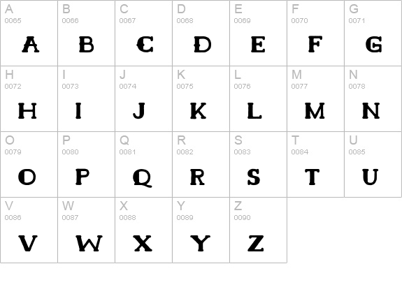 Hamer Typeface uppercase A-Z preview