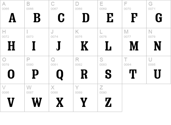 Hamilton uppercase A-Z preview