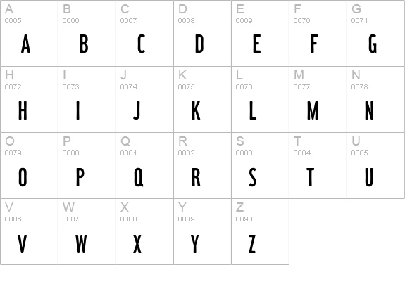 Hamilton-Light uppercase A-Z preview