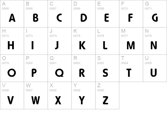 Hammer Fat uppercase A-Z preview