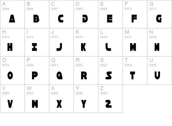 Han Solo Condensed uppercase A-Z preview