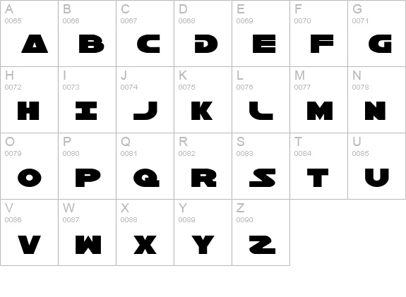Han Solo Expanded uppercase A-Z preview