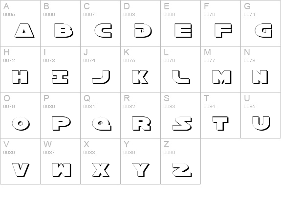 Han Solo Expanded Shadow uppercase A-Z preview