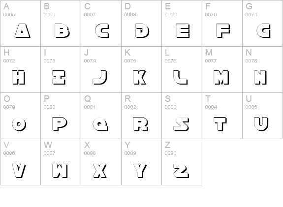 Han Solo Shadow uppercase A-Z preview