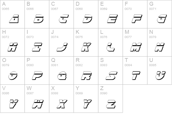 Han Solo Shadow LasItal uppercase A-Z preview