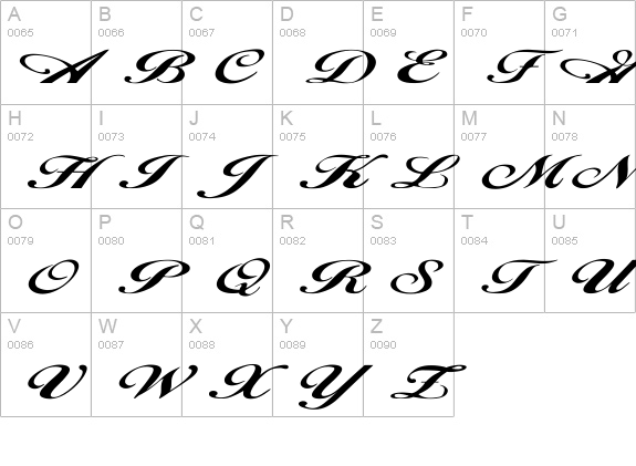 Hancock Ex uppercase A-Z preview