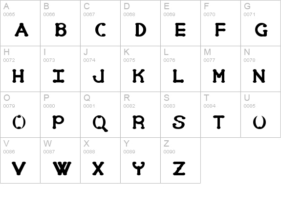 Hand uppercase A-Z preview