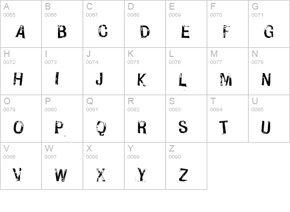 HandCancelled-HTF-Two uppercase A-Z preview