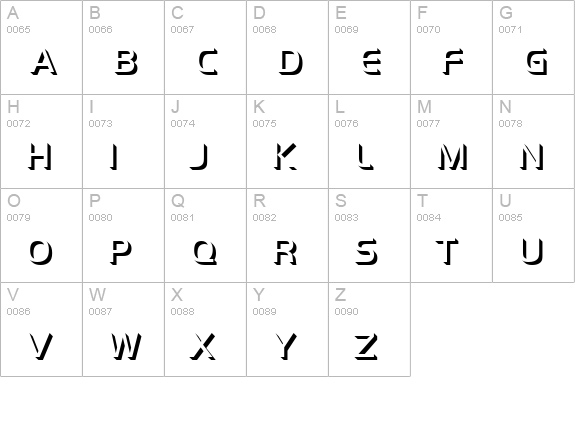 HandelGotOnlShaDLig uppercase A-Z preview