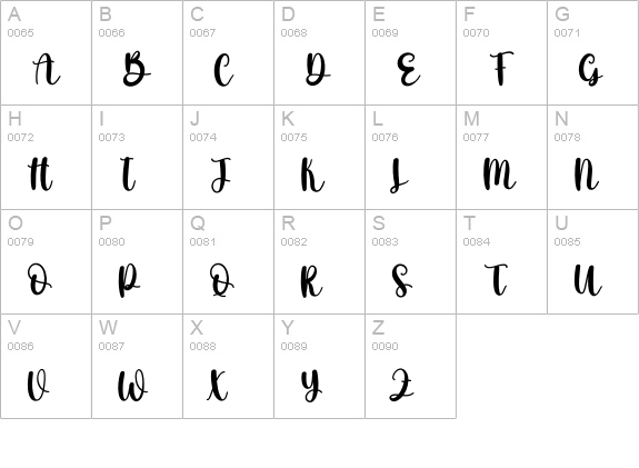Handheld uppercase A-Z preview