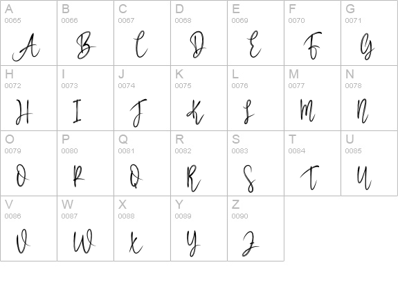 Handika uppercase A-Z preview